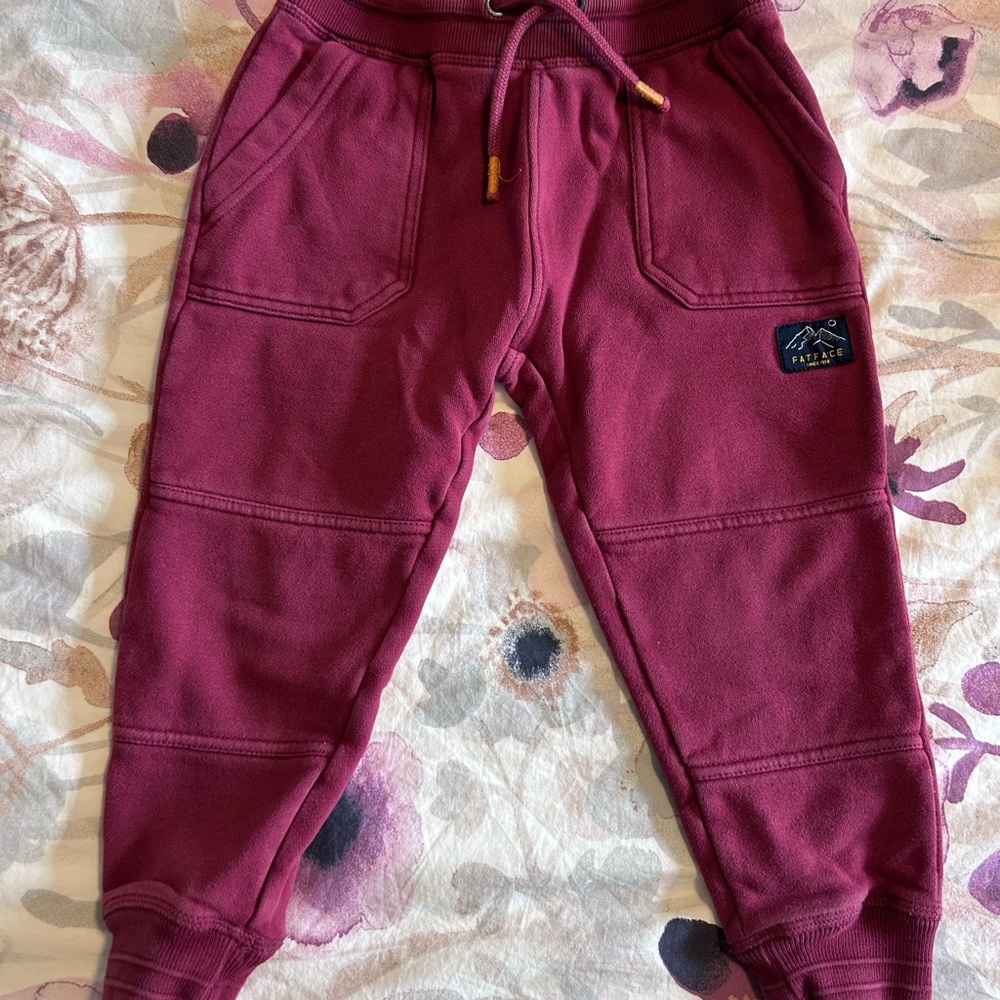 Kids Red Warm Jogger Pants by Fat Face